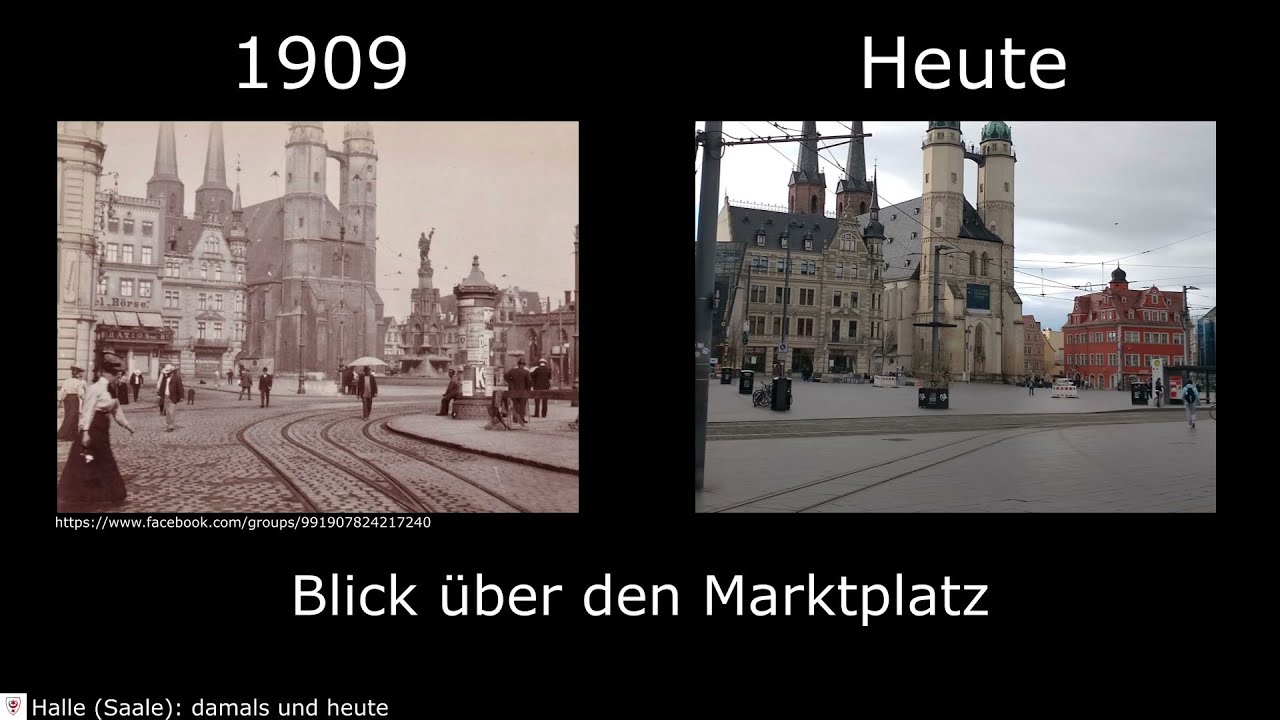 Halle (Saale) damals vs. heute #38