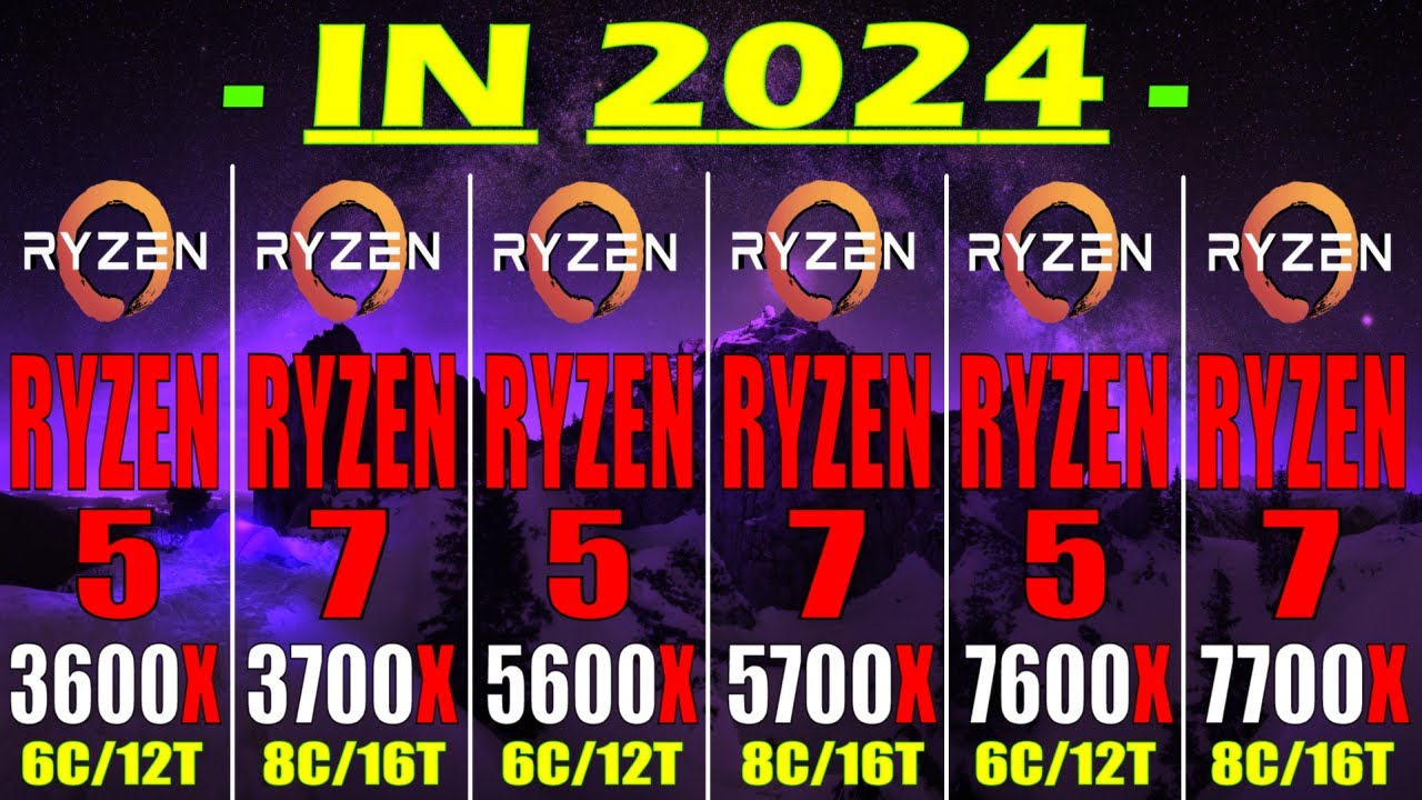 RYZEN 5 3600X vs RYZEN 7 3700X vs RYZEN 5 5600X vs RYZEN 7 5700X vs RYZEN 5 7600X RYZEN 7 7700X ||