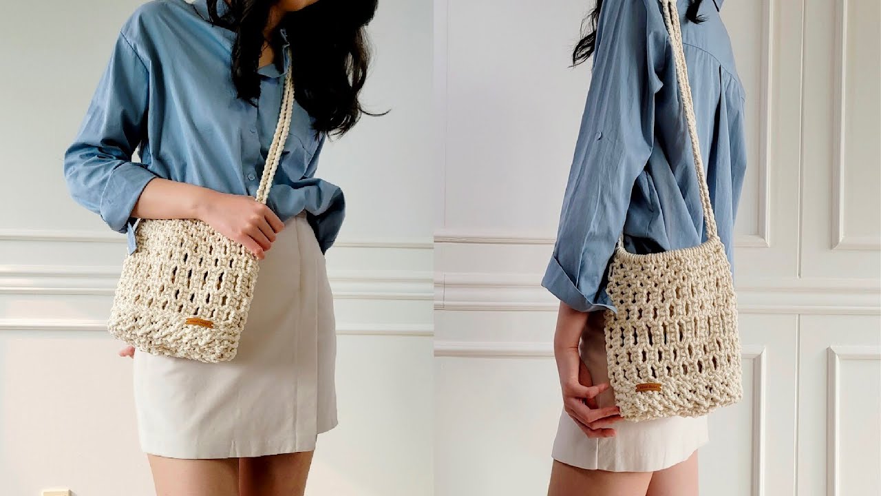(ENG) Macrame bag /마크라메 가방  크로스백 / Macrame Cross Bag