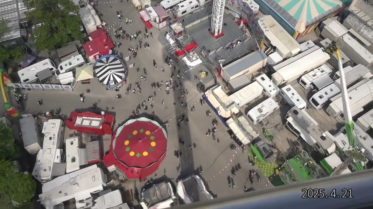 Augsburger Osterplärrer vom Hochfahrtgeschäft -LOOk 360 Panorama- aus gesehn - 2025