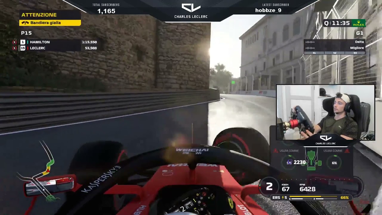Charles LeClerc Baku Crash Comparison