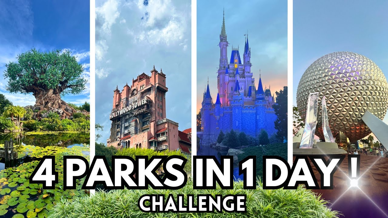 4 PARKS in 1 DAY challenge - Walt Disney World