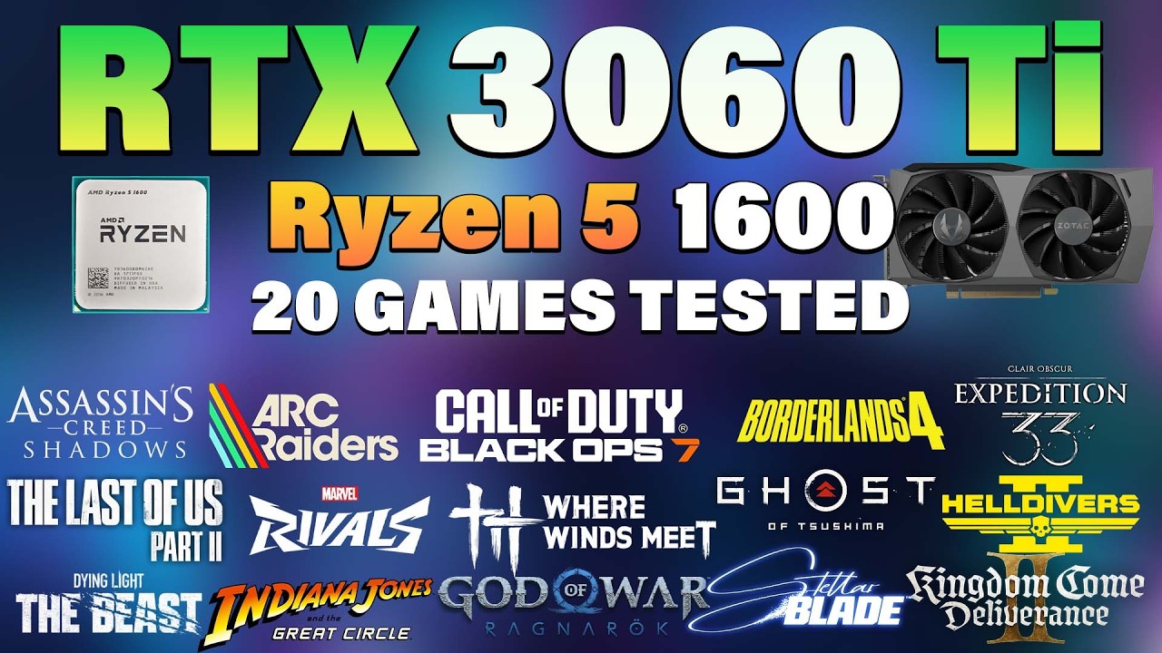 RTX 3060 Ti + Ryzen 5 1600 | Tested 20 Games in 2026 | RTX 3060 Ti Gaming Test