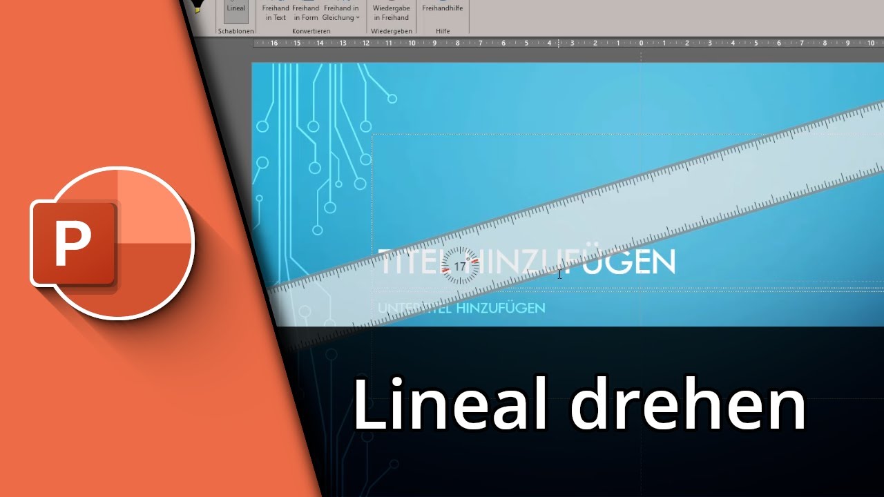 Powerpoint Lineal drehen | Powerpoint Lineal Winkel &auml;ndern ✅ Tutorial