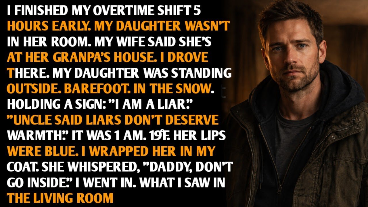 I FINISHED MY OVERTIME SHIFT 5 HOURS EARLY. MY DAUGHTER WASN'T IN HER ROOM. MY WIFE SAID SHE'S..