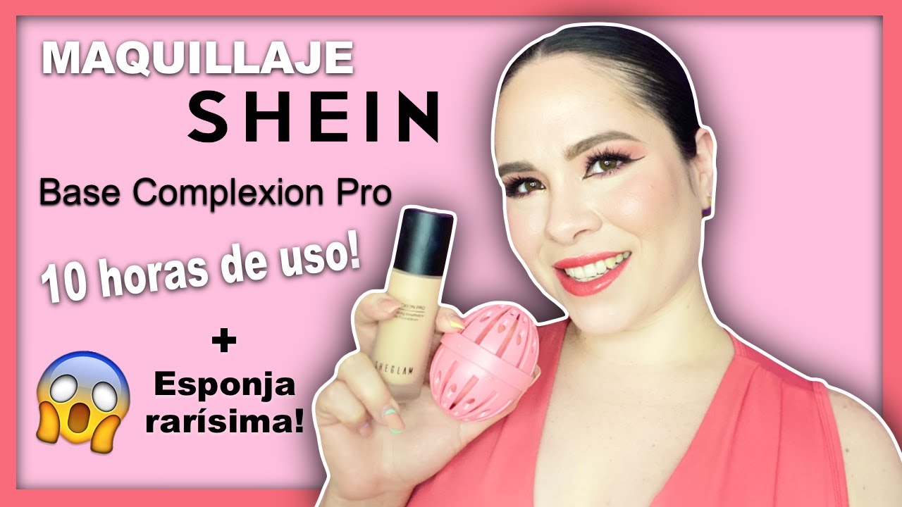 Maquillaje SHEIN Base Complexion Pro + Esponja | 10 horas de uso en piel grasa!