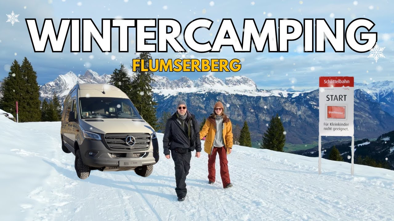 Trauriges Wintercamping ohne Schnee ⛄️? Alphütte 🛖 entschädigt für tristes VANLIFE.