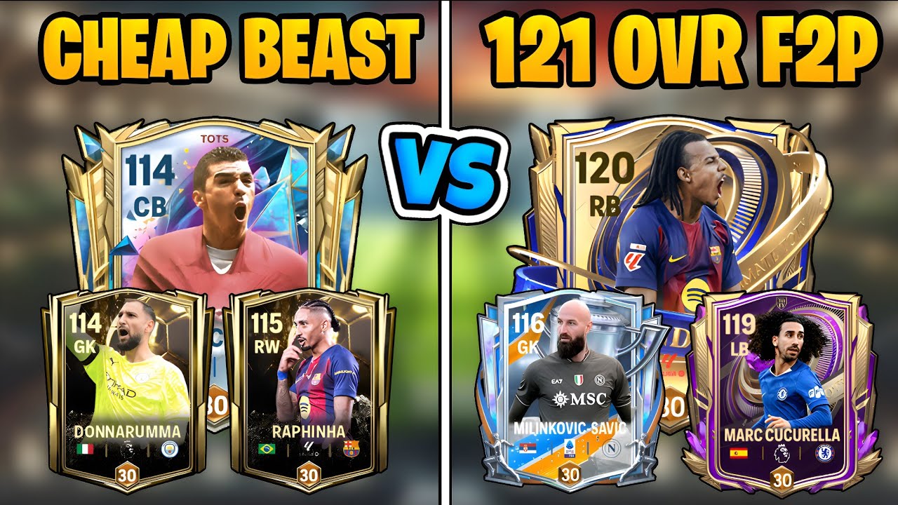 Cheap Beast 1B Team vs 121 OVR F2P Team… Who Wins? | FC Mobile