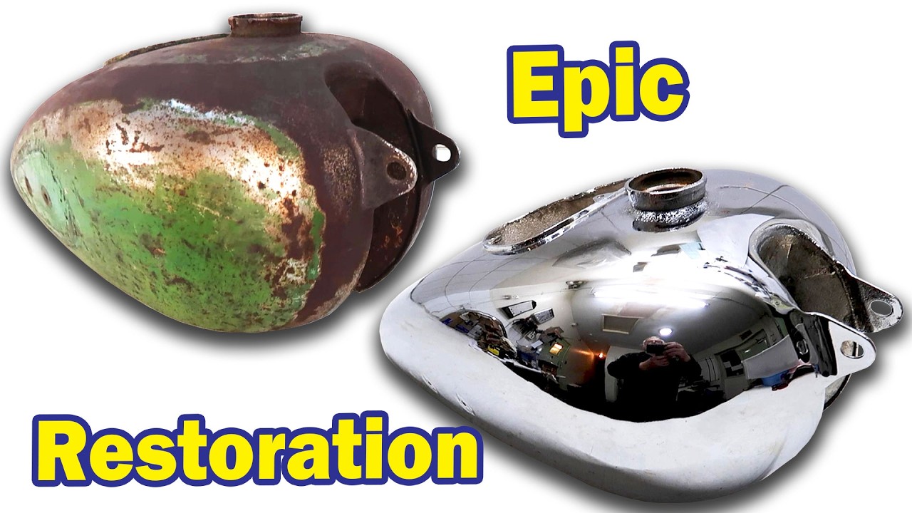 Chrome Restoration of a  Fuel Tank / Gas Tank from an 86 year old BSA Empire Star motorcycle
