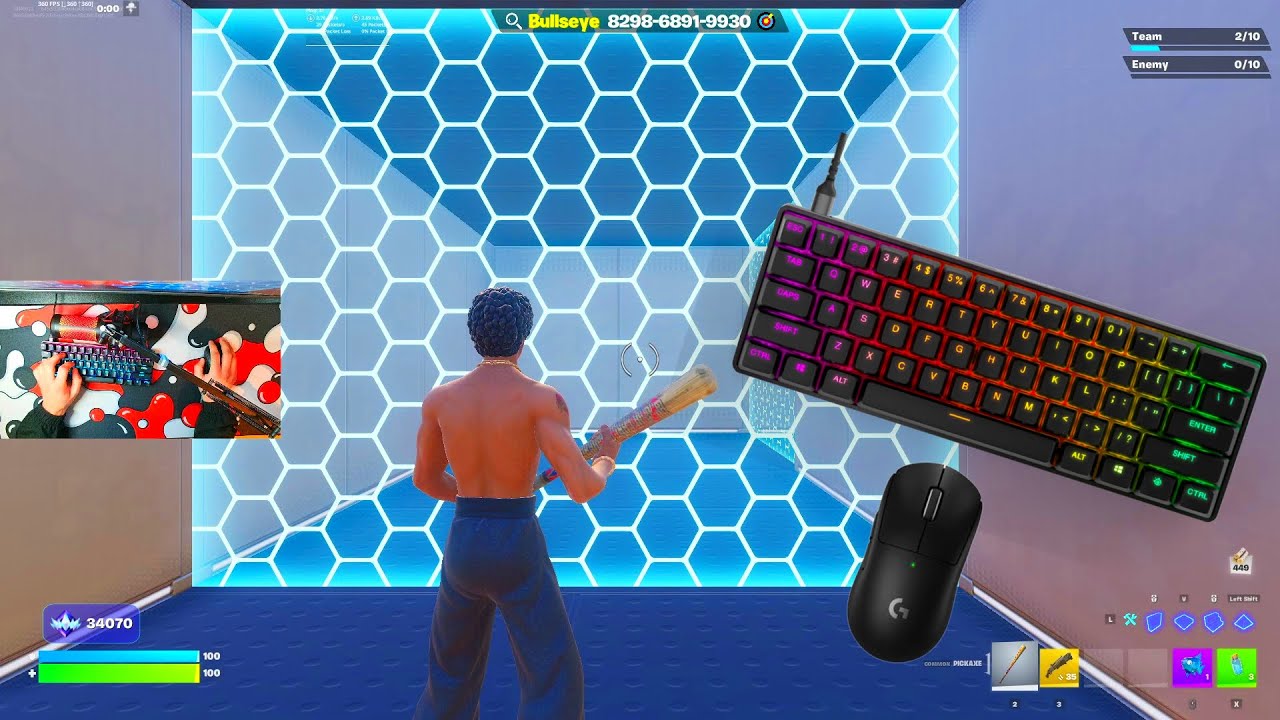⭐️SteelSeries Apex Pro Mini ASMR Chill🤩 Piece Control 1v1🏆Satisfying Keyboard Fortnite 360FPS⭐️
