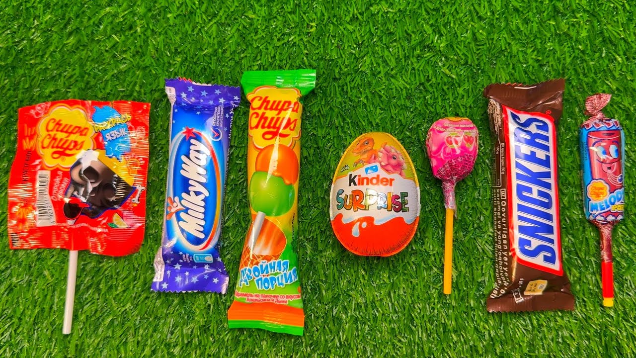 ASMR Most Popular Candies 🍭 Rainbow Lollipops & Chocolate Unwrapping Eating Sounds