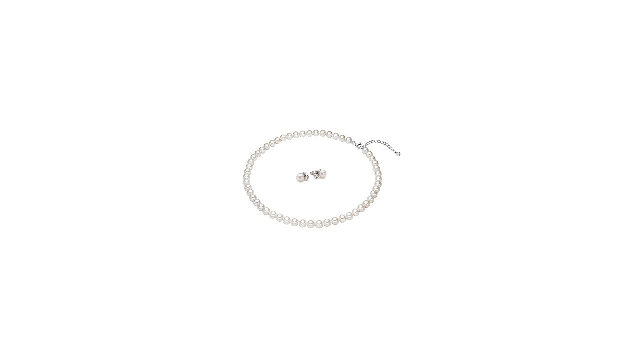 Set Valero Pearls Perle Regale cercei, colier @ SimplyChic.ro