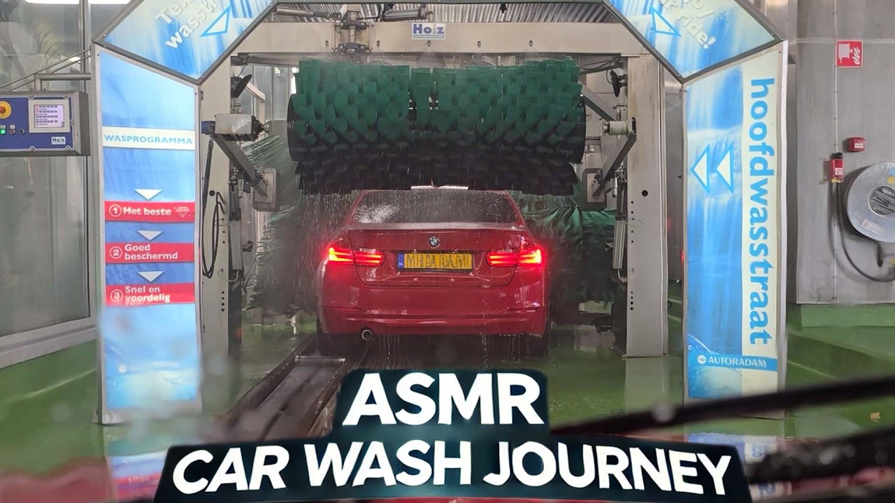 Calming Car Wash ASMR at Autoradam Almere | Live Dashcam Experience | Drive in Netherlands