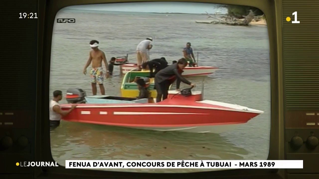 Fenua d'avant , un concours de pêche à Tubuai - Mars 1989.