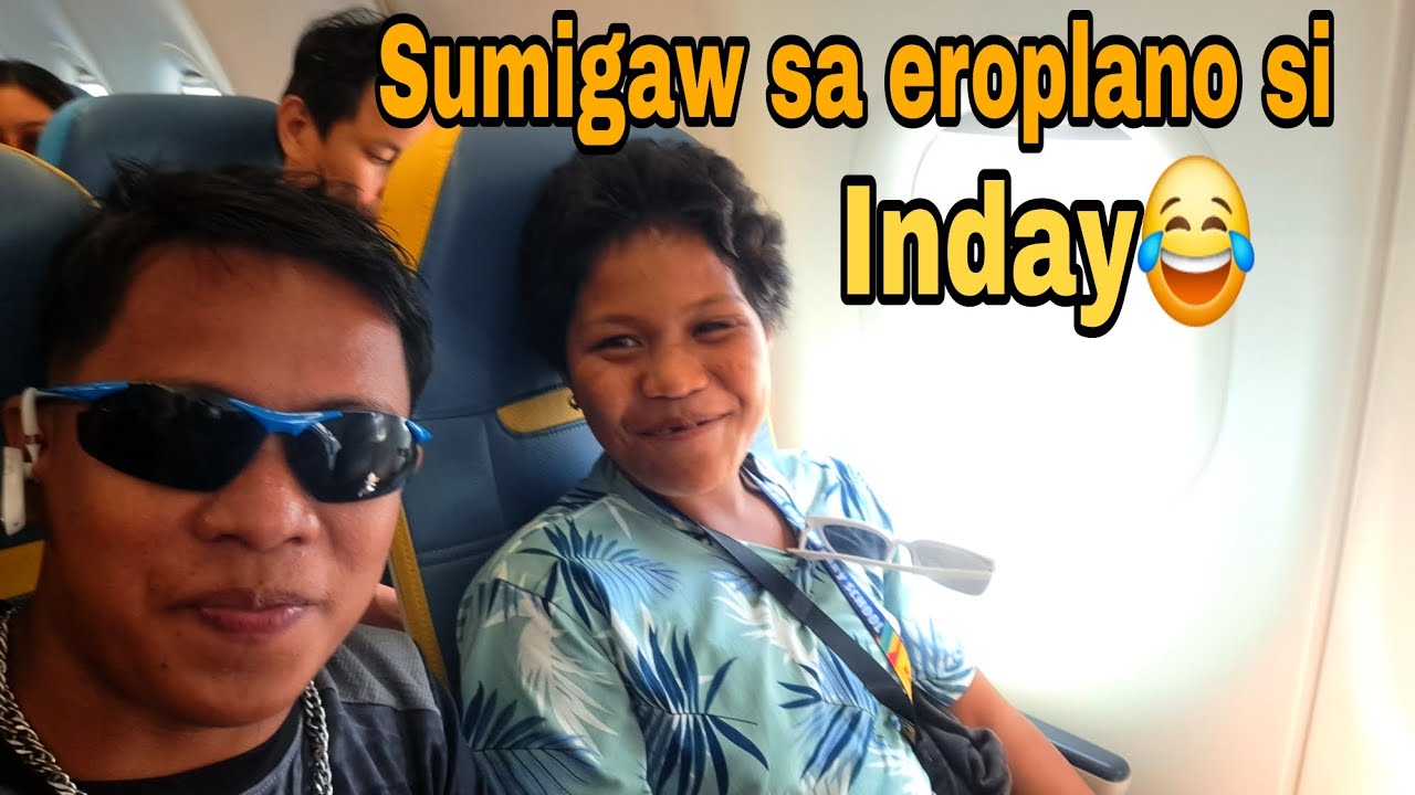 Nagulat ang pasahiro sumigaw si inday sa eroplano😂 @PugongByahero