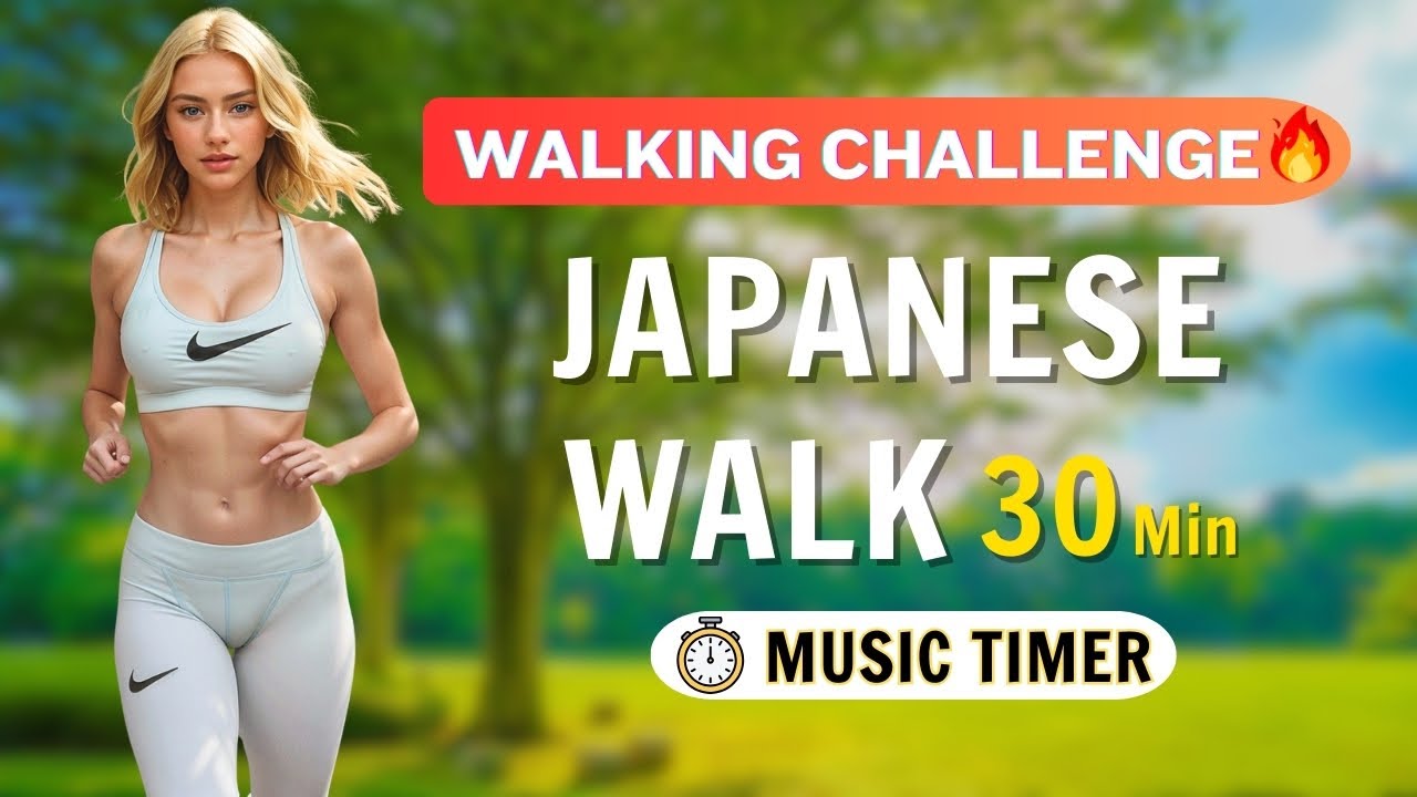 🔥 30-Min Japanese Walking Workout for Office Workers 🚶‍♀️ Low-Impact Walk to Burn Belly Fat