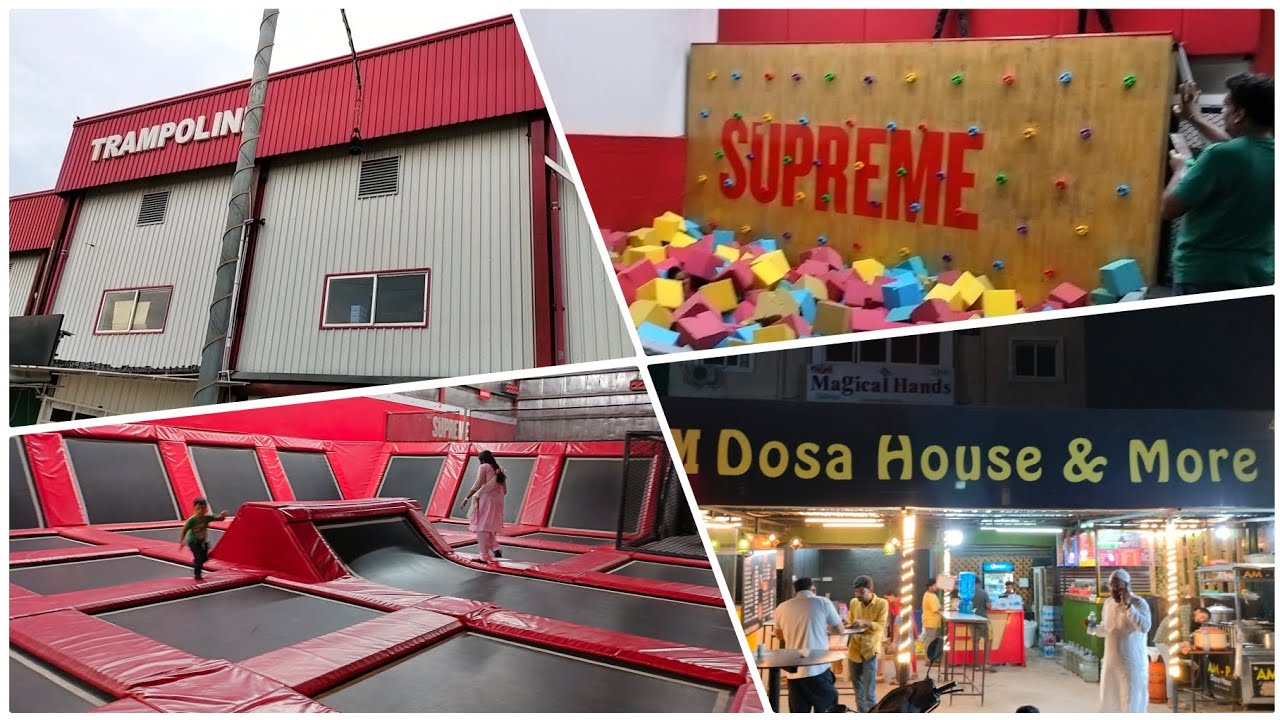 supreme trampoline sports studio, serilingampally, hyderabad ||games||food||konaseemavlogs