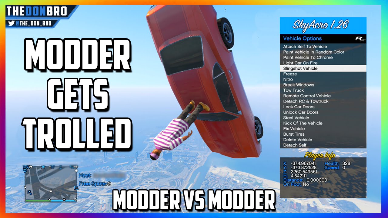 GTA 5 ONLINE - MODDER GETS TROLLED - MODDDER VS MODDER WAR (FUNNY MOD MENU TROLLING)