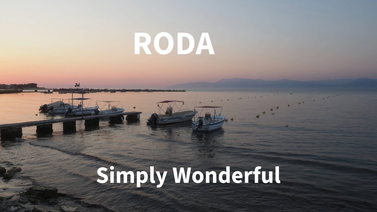 Roda, Corfu, Beach & Evening walk