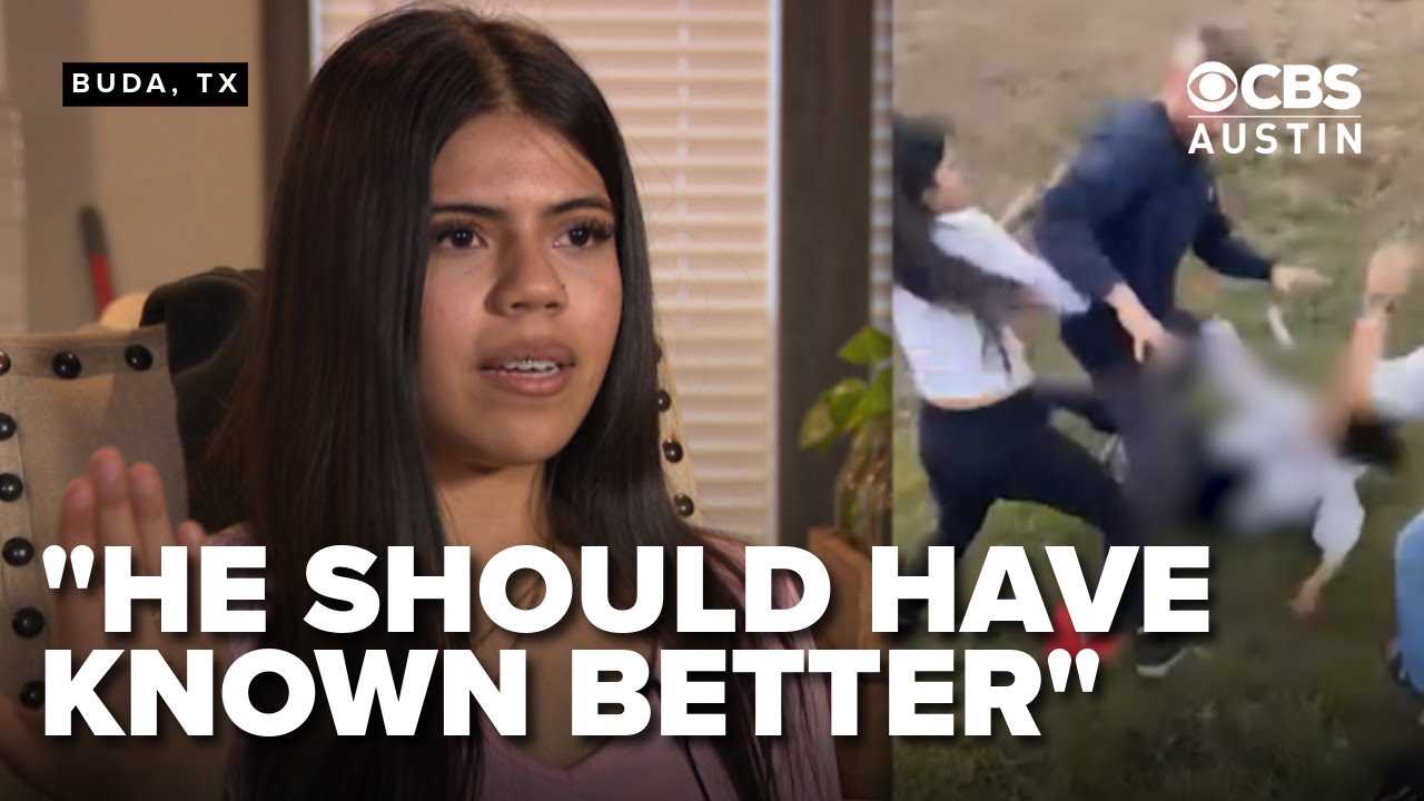 EXCLUSIVE: Student defends girl from adult's attack at Texas ICE protest