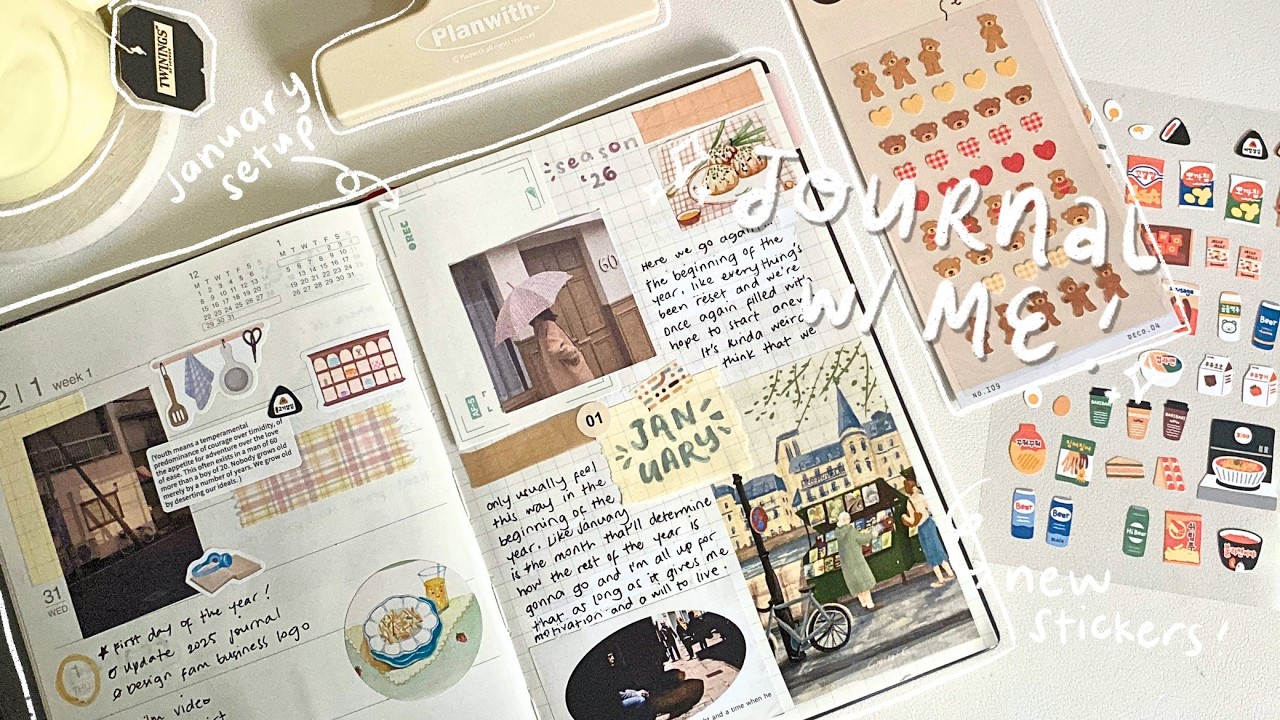 🥞 journal with me: JANUARY 2026 muji planner setup . ✦ ݁ ˖