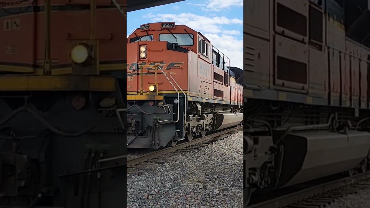 SOLO SD70ACE CRAWLS WITH K5LLA HORN! #trains #railway #bnsfrailway