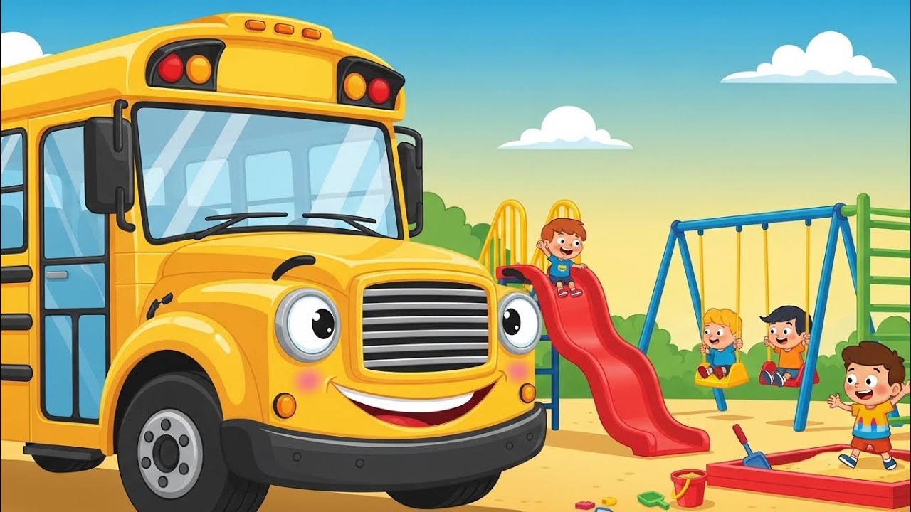 Big Wheel Bus 🚌🎵 | Fun Kids Nursery Rhyme & Vehicle Song