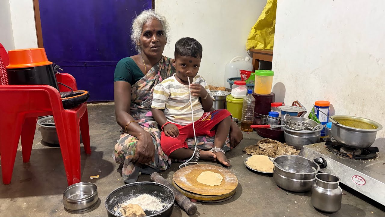 நைட் சாப்பாட்டுக்கு சப்பாத்தி பண்றோம்|Idhu Namma Route. #tamil#vlog 