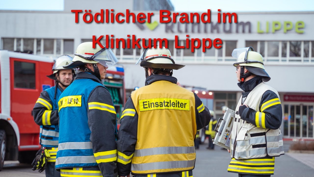 Lemgo - Großeinsatz nach Tödlichem Brand im Klinikum Lippe (18.01.2023)