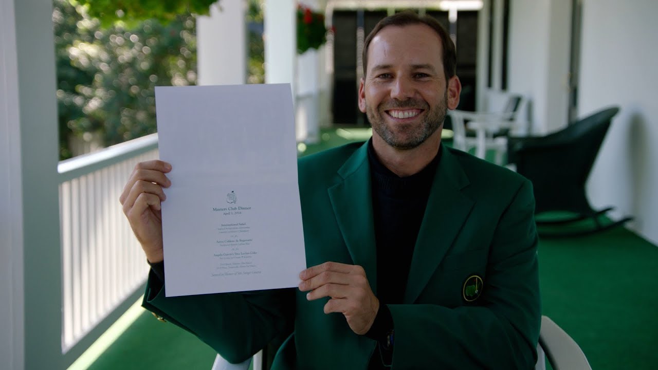 Sergio Garcia's Champions Dinner Menu