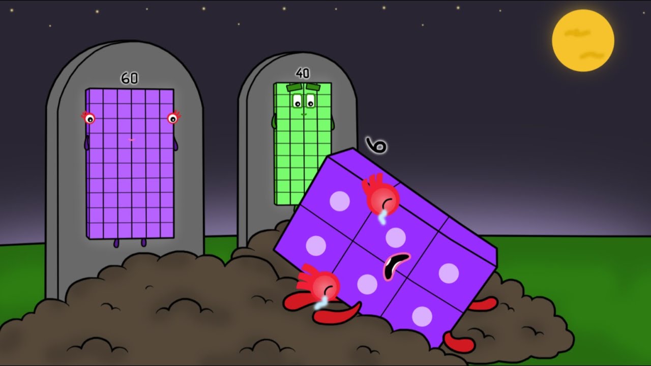 Numberblocks 6 didn't want to leave her parents' graves - Numberblocks fanmade coloring story