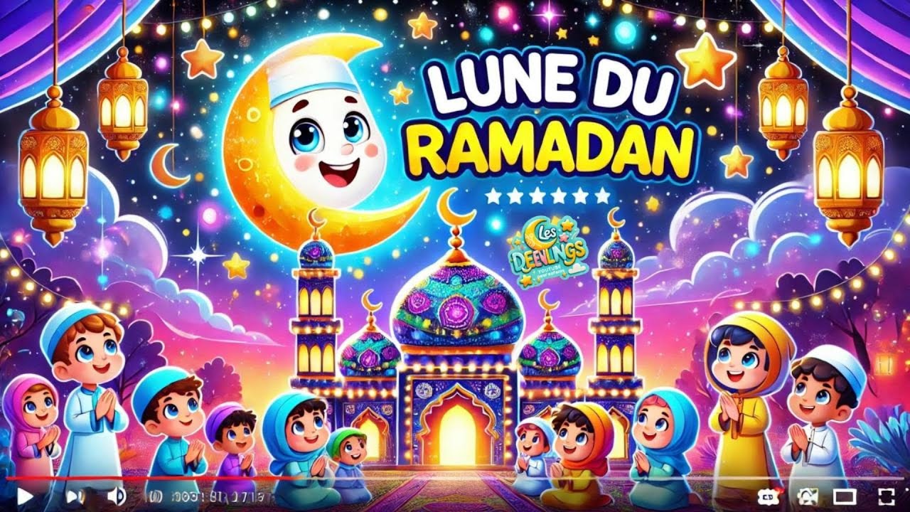 🌙 Lune du Ramadan 🌟 &ndash;Chanson &Eacute;ducative pour Enfants Musulmans 🎵 #ComptinesIslamiques #RamadanEnfants