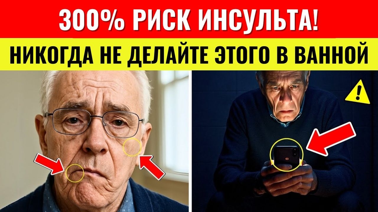 После 60 эти утренние привычки в ванной могут незаметно привести к инсульту уже очень скоро