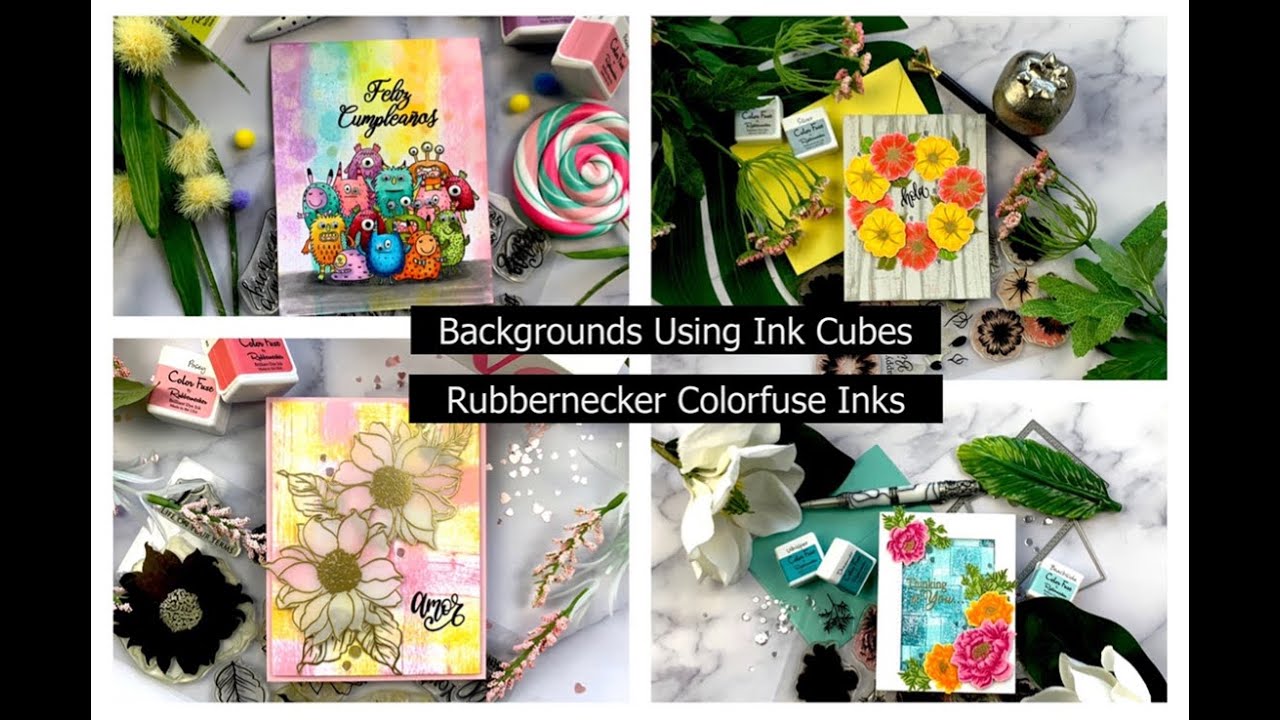 Backgrounds For Cards Using Ink Cubes | Rubbernecker Color Fuse Inks
