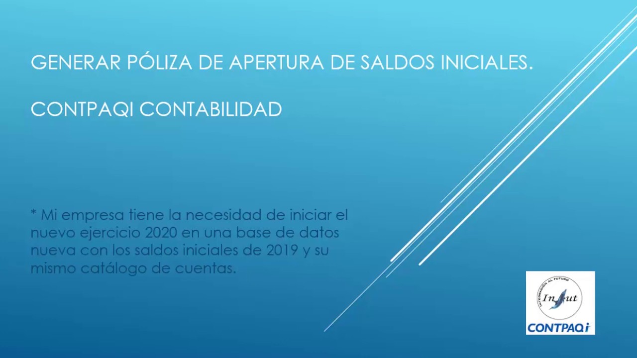 Generar automáticamente la póliza de apertura de saldos desde Contpaqi Contabilidad