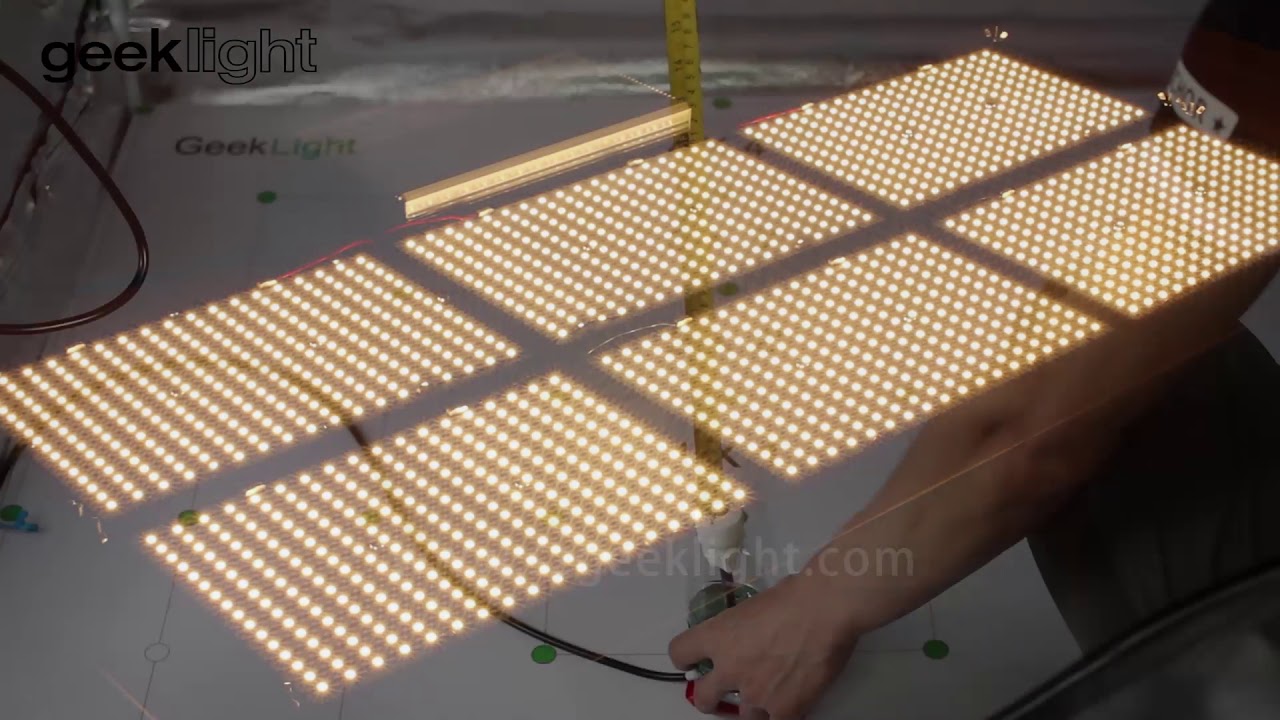 2019 Newest Led Grow Lights Quantum boards 600W SamSung LM301H 3000K assemble and PPFD test video