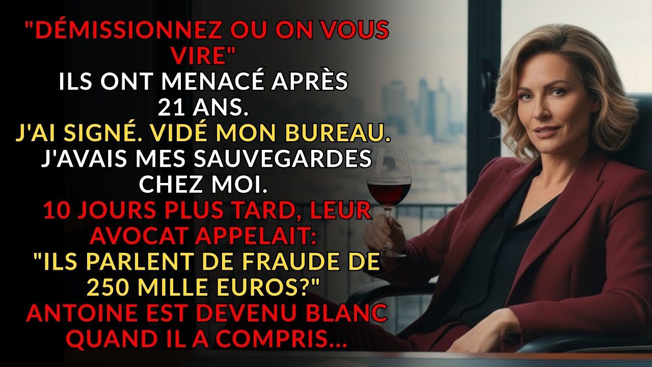 Ils m’ont forcé à démissionner après 21 ans… Grosse erreur. Leur avocat n’arrête pas de m’appeler…