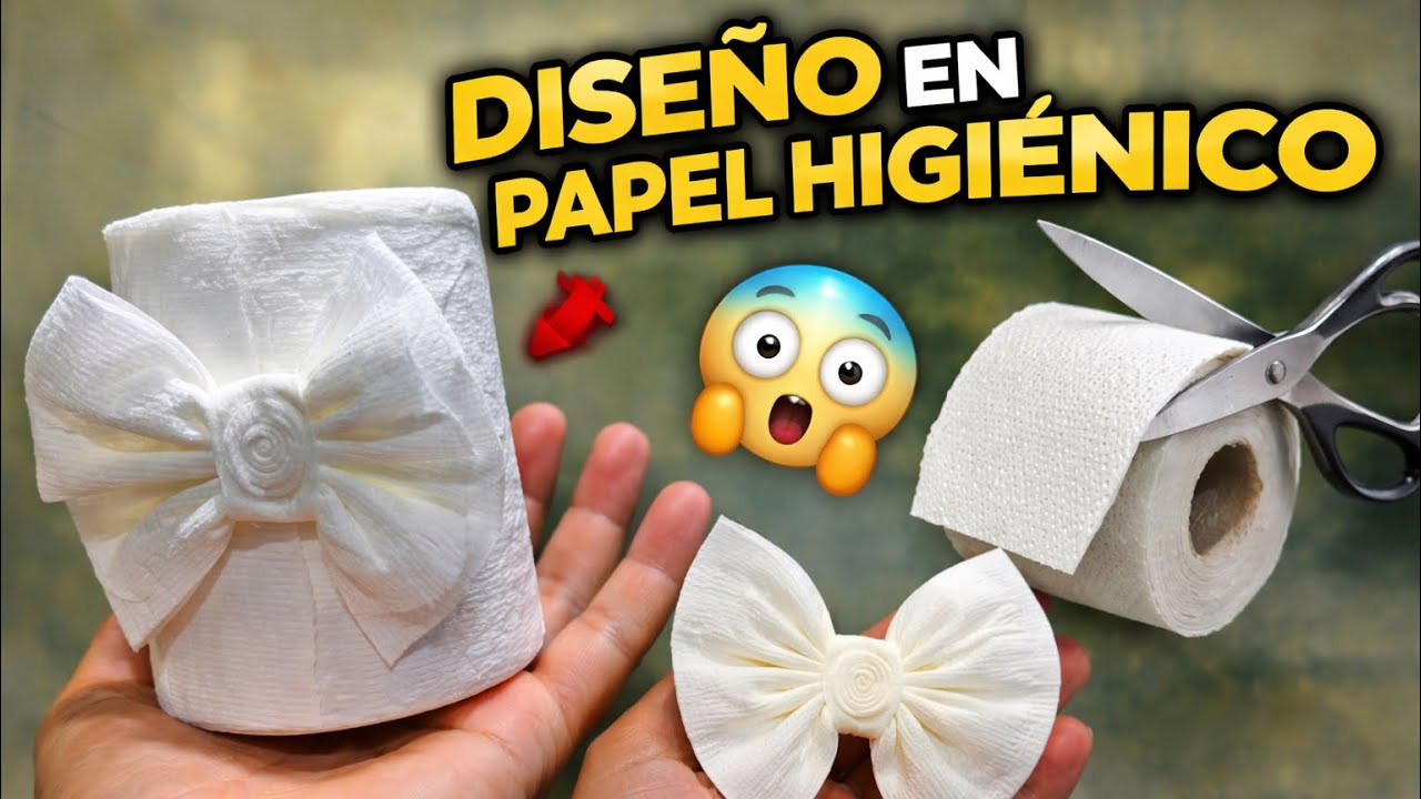 DISEÑO DE MOÑO CON PAPEL HIGIÉNICO 