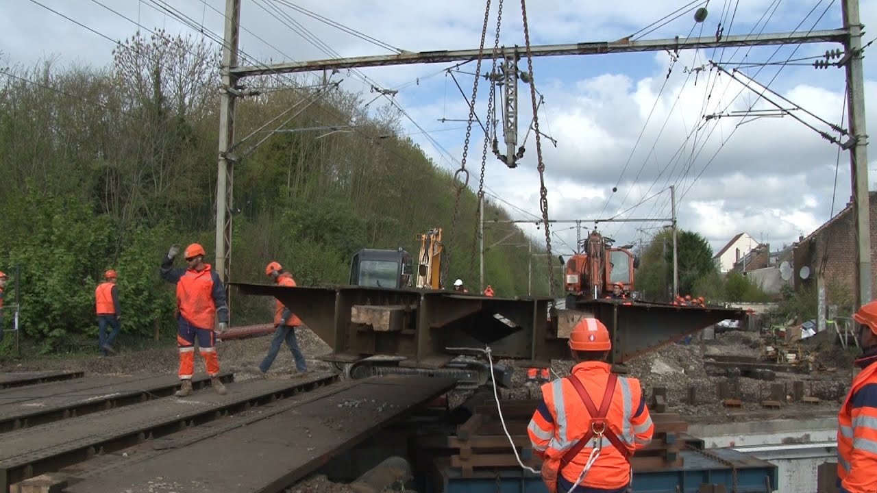 Remplacement de pont rail à Amiens  (19/04/2014)