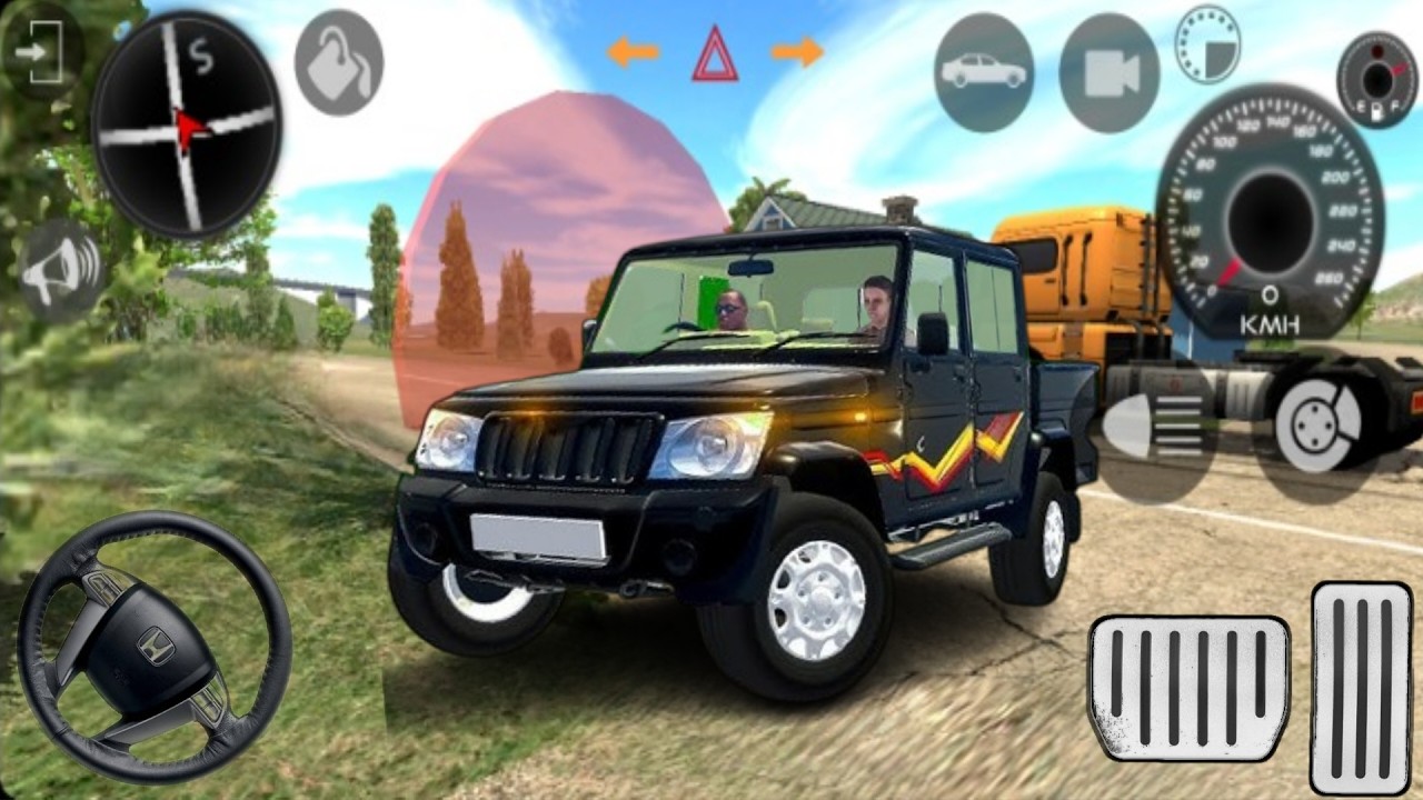 Powerful Red Double Cabin JeepJeep - Indian Car Simulator 3D - Android Gameplay 🖥