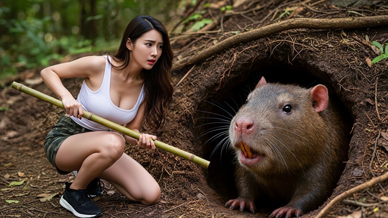 30 Days Alone Survival: Bamboo Rat Becomes Food in the Wild