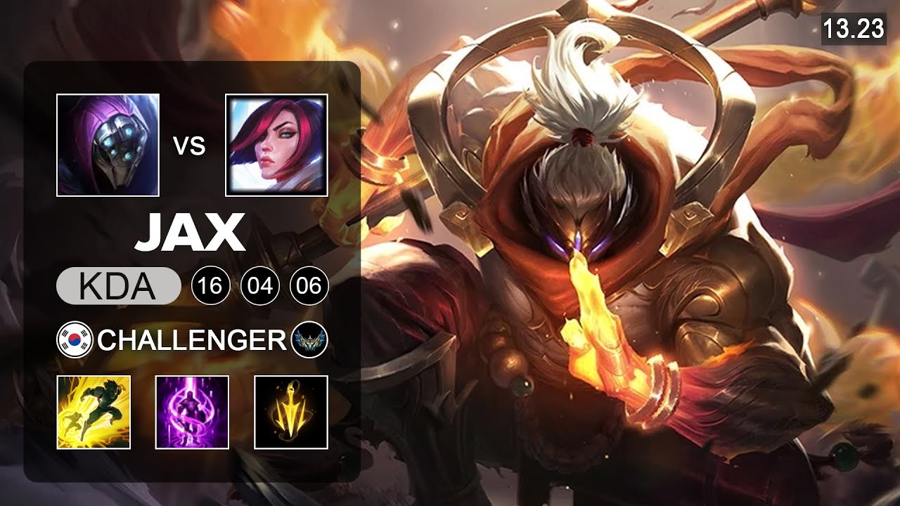 Jax vs Fiora Top - KR Challenger - Patch 13.23 Season 13