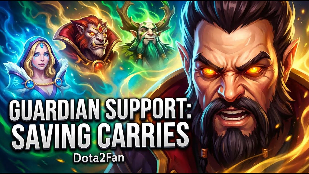 Saving my Carries from Themselves | True Guardian Support Ranked | Dota2Fan