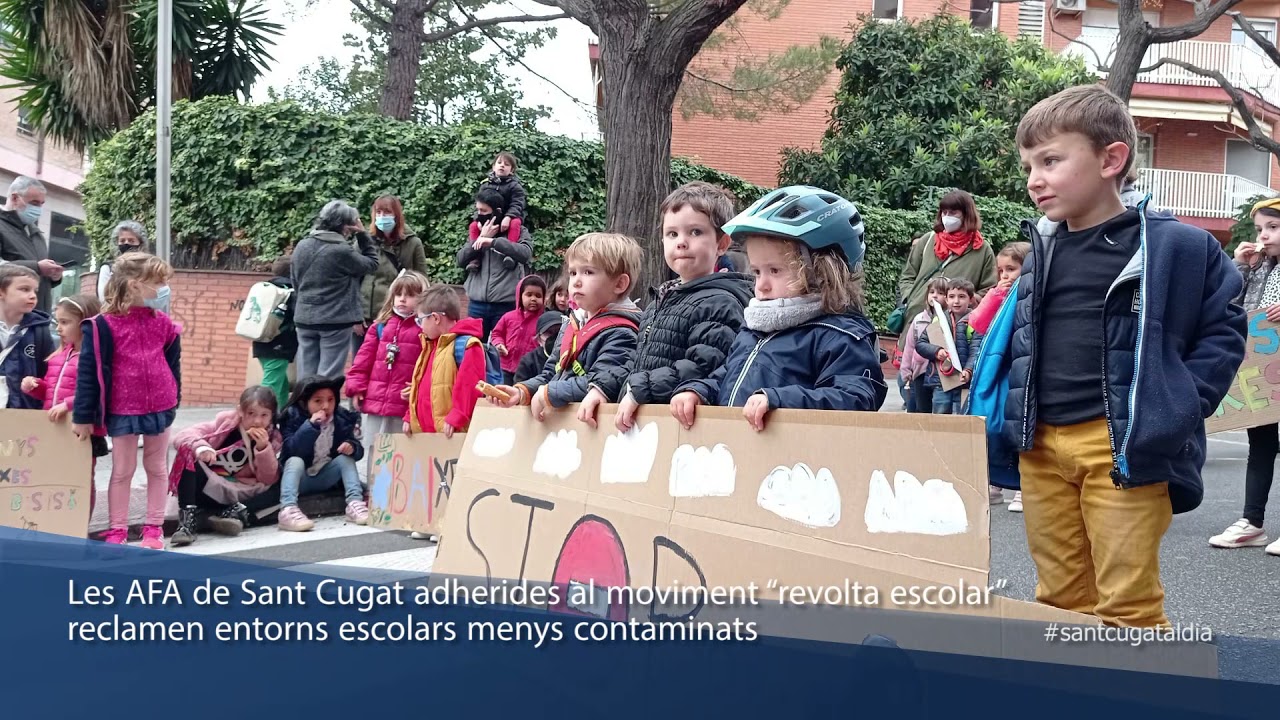 Les AFA de Sant Cugat del moviment “revolta escolar” reclamen entorns escolars menys contaminats