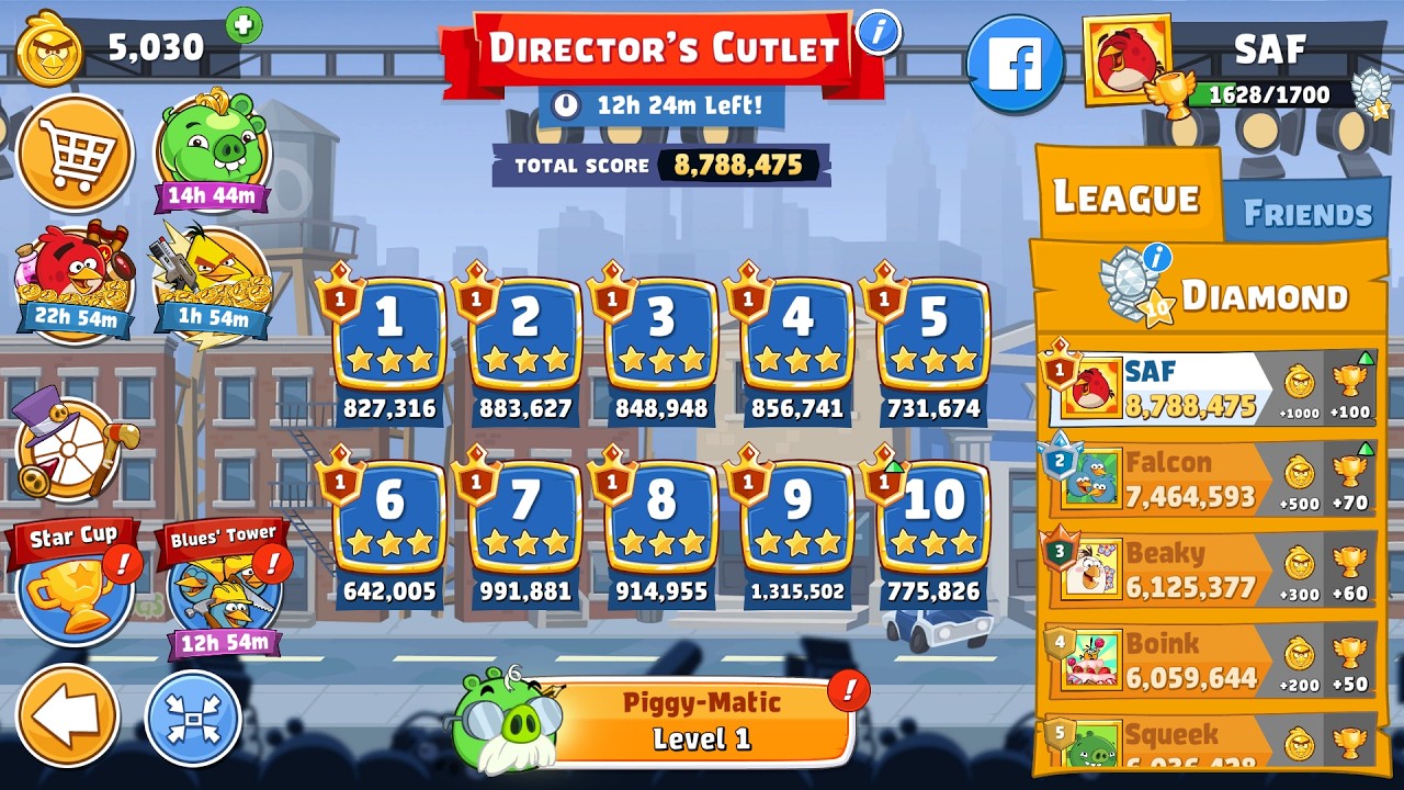 Angry Birds Friends. Director’s Cutlet (02.03.2026). All levels 3 stars. Passage from Sergey Fetisov