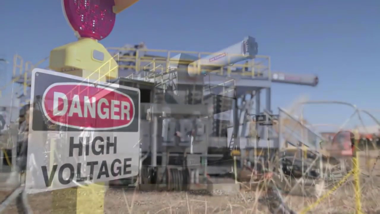 Electromagnetic Railgun firing