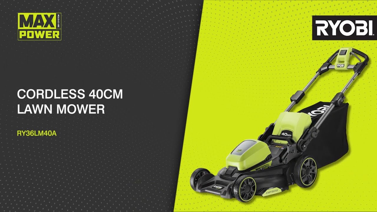 RYOBI® 36V MAX POWER Cordless 40cm Lawnmower  [RY36LM40A]