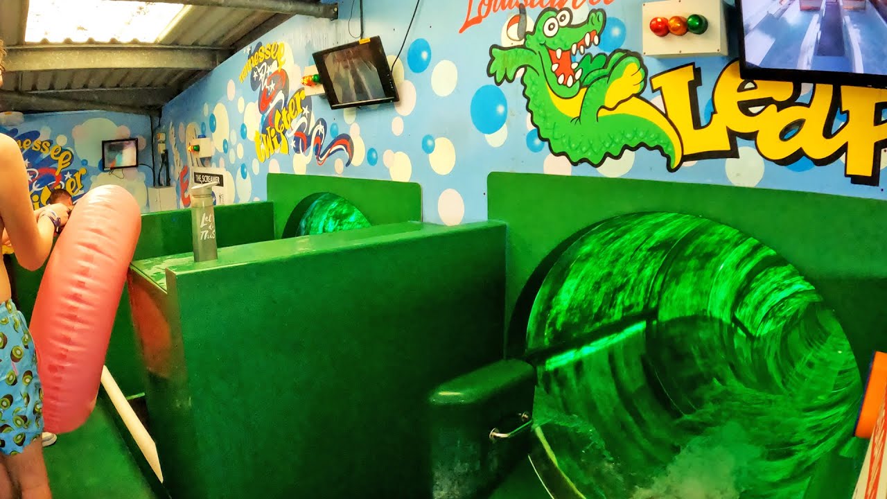 Dueling Tyre Slides - Fast Water Slides at Splashdown Poole