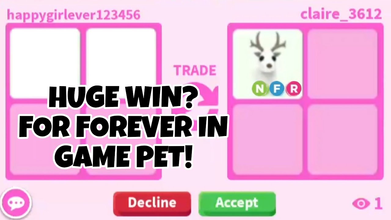 😱😛HUGE WIN! I GOT A VERY OLD NEON ARCTIC REINDEER For My *FOREVER IN GAME* PET And Add + WIN TRADES!