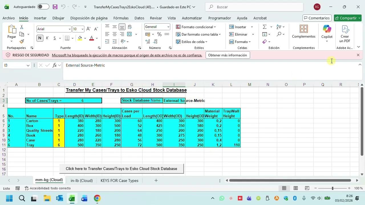 Utilizacion Bases de Datos en CAPE CLOUD